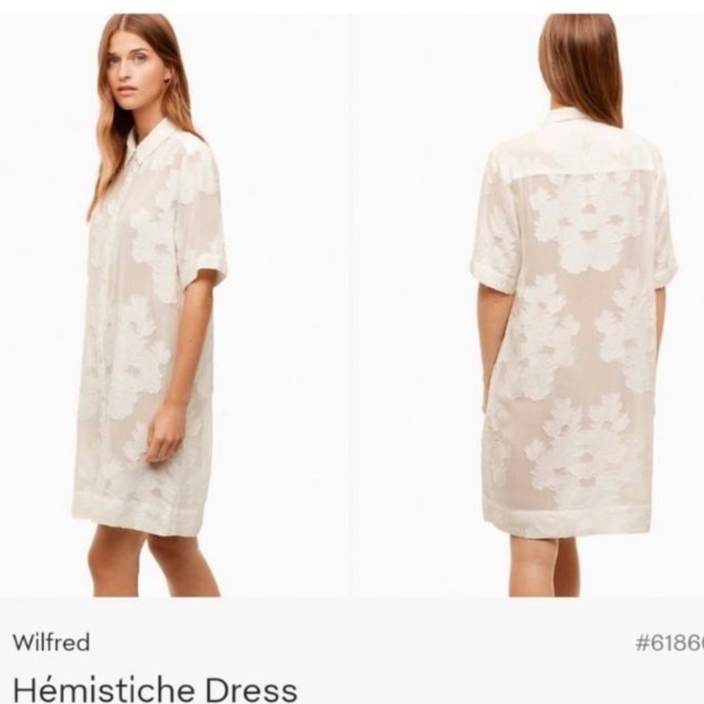 Aritzia Wilfred Hemistiche Dress in Oak